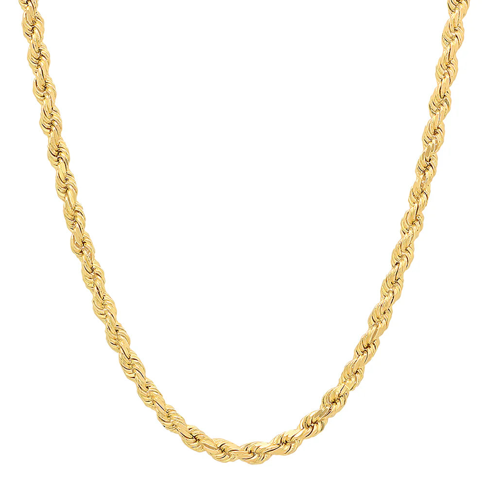 5MM Solid Diamond-Cut Rope Chain