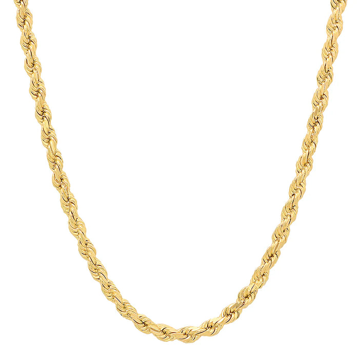 5MM Solid Diamond-Cut Rope Chain