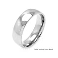 High Polished 925 Sterling Silver Plain Wedding Band Round Ring - RING01-5MM