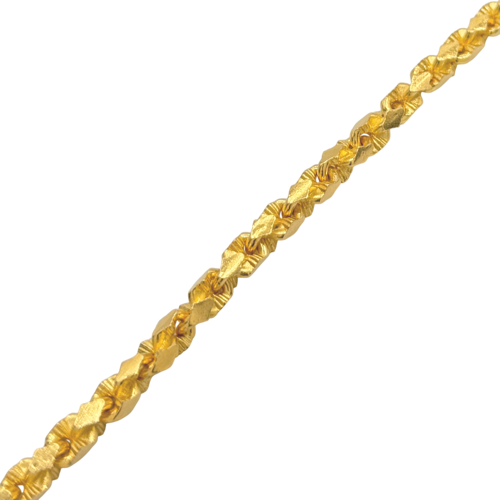 5MM Solid Nugget Link Bracelet — detail 2