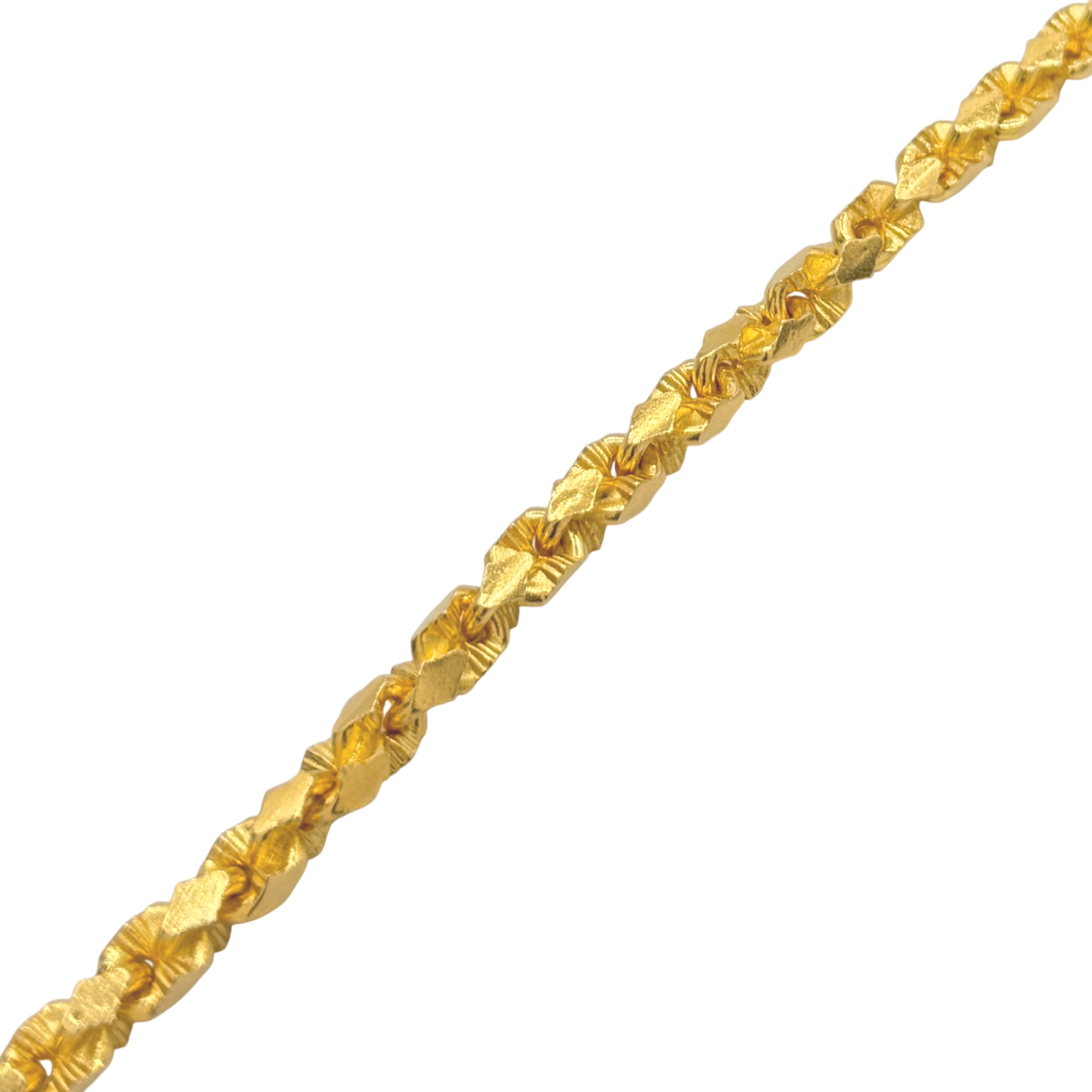 5MM Solid Nugget Link Bracelet — detail 2