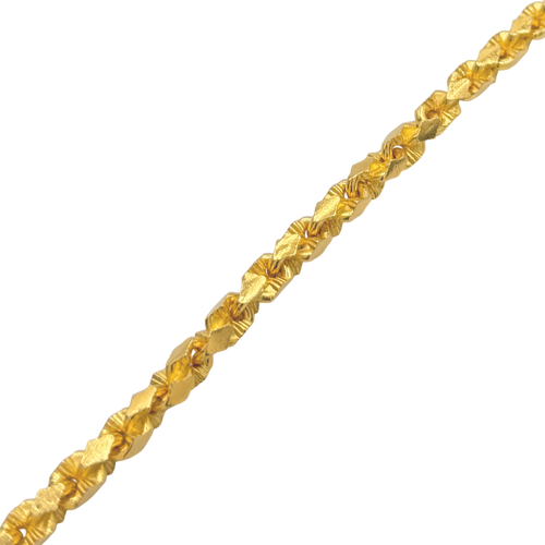 5MM Solid Nugget Link Bracelet — detail 2