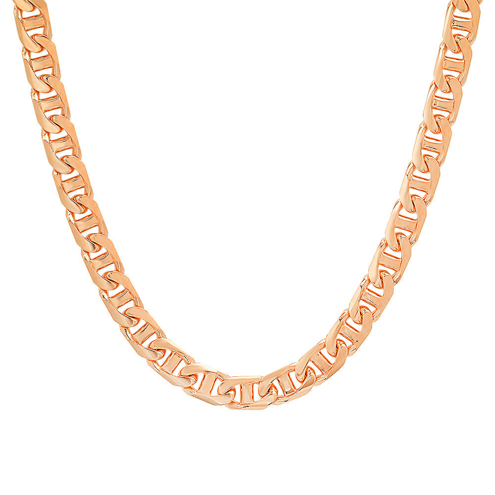 6.5MM Solid Yacht Link Chain in rose gold