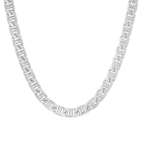 6.5MM Solid Yacht Link Chain in white gold