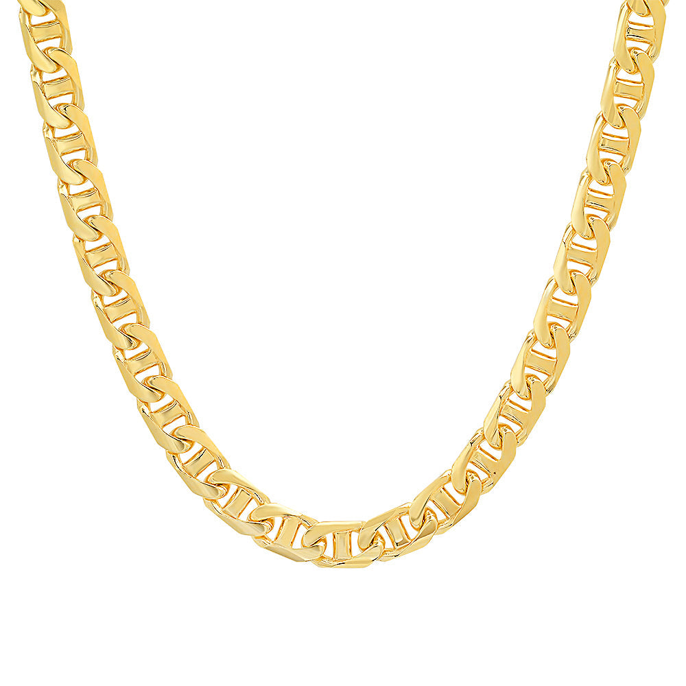 6.5MM Solid Yacht Link Chain in yellow gold