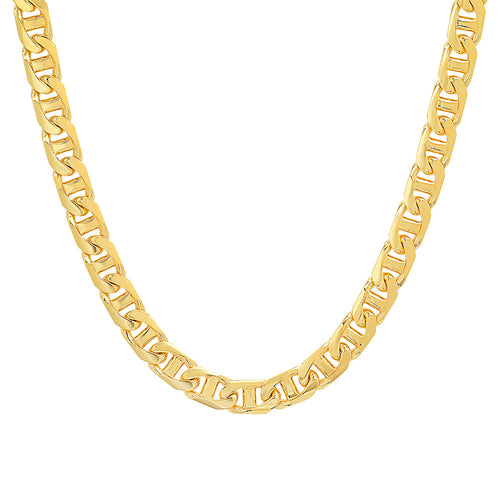 6.5MM Solid Yacht Link Chain in yellow gold