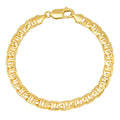 6.5MM Solid Yacht Link Bracelet in solid 10K-24K gold