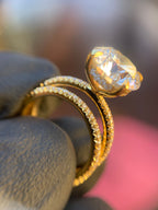 Micro French Pavé Hidden Halo Engagement Ring