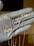 Diamond Nameplate with Chain Attached