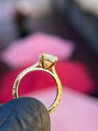 Tapered Pavé Hidden Halo Engagement Ring