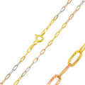 Silver 925 Multi Plated Diamond Cut Drop Star 040 Chain 2.3mm - CH269 MUL