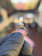 Cathedral Basket Solitaire Engagement Ring