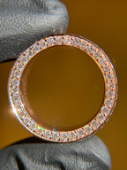 Brushed Center diamond wedding band, satin finish with diamond accents on both edges