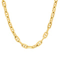6MM Solid Alternating Mariner Chain in yellow gold