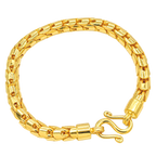 6MM Solid Dragon Scale Bracelet in solid 10K-24K gold