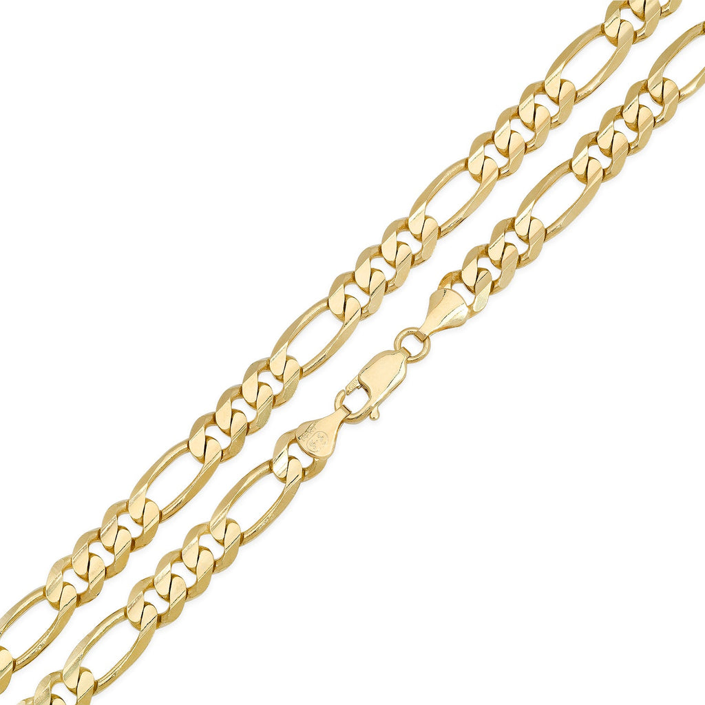 7.5MM Solid Plain Figaro Chain detail view