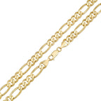 7.5MM Solid Plain Figaro Chain detail view