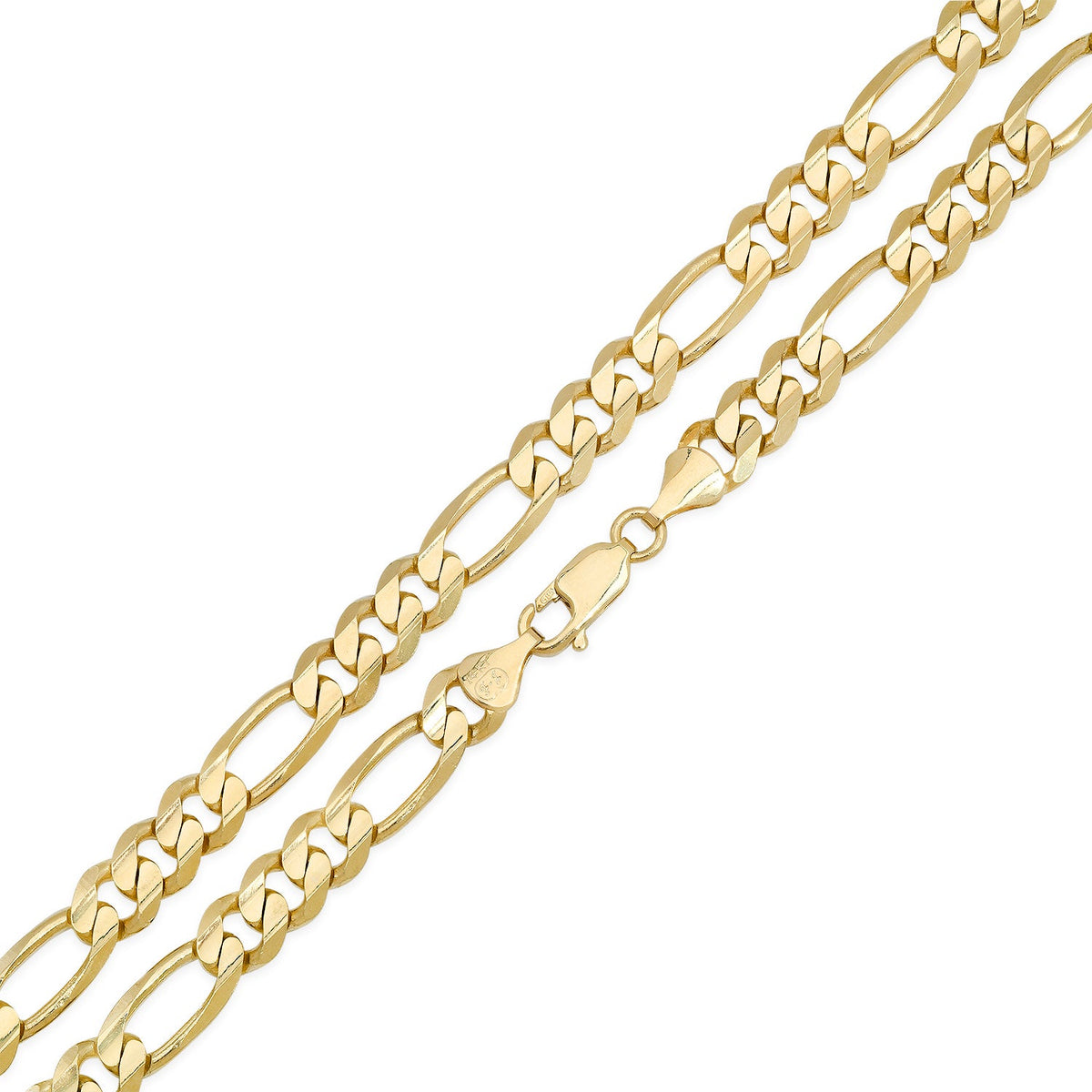 7.5MM Solid Plain Figaro Chain detail view