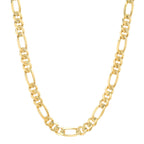 7.5MM Solid Plain Figaro Chain in yellow gold