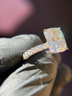 U-Shaped Eternity Engagement Ring