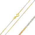 Silver 925 Multi Plated Snake Diamond Cut Slash Multi Color 020 Chain 0.9mm - CH260 MUL