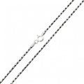 Silver 925 Black Rhodium Plated Tube 2 Brite FT B-W DC 030 Chain - CH249 BLK