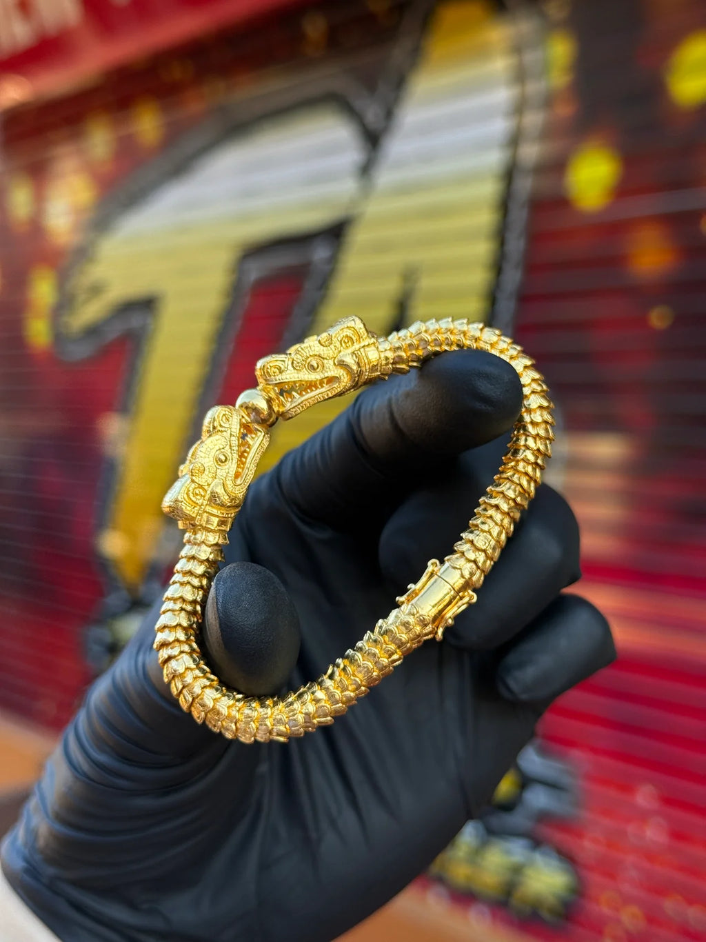 7MM Solid Quetzalcōātl Bracelet — detail 2