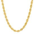 7MM Solid Diamond-Cut Rope Chain
