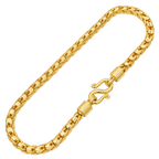 5.5MM Solid Gold Dragon Scale Bracelet in solid gold
