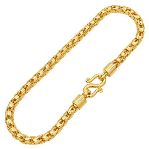 5.5MM Solid Gold Dragon Scale Bracelet in solid gold