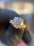 Micro French Pavé Hidden Halo Engagement Ring