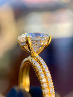 Micro French Pavé Hidden Halo Engagement Ring