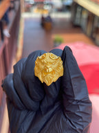 Monkey King Face Ring in solid 10K-24K gold