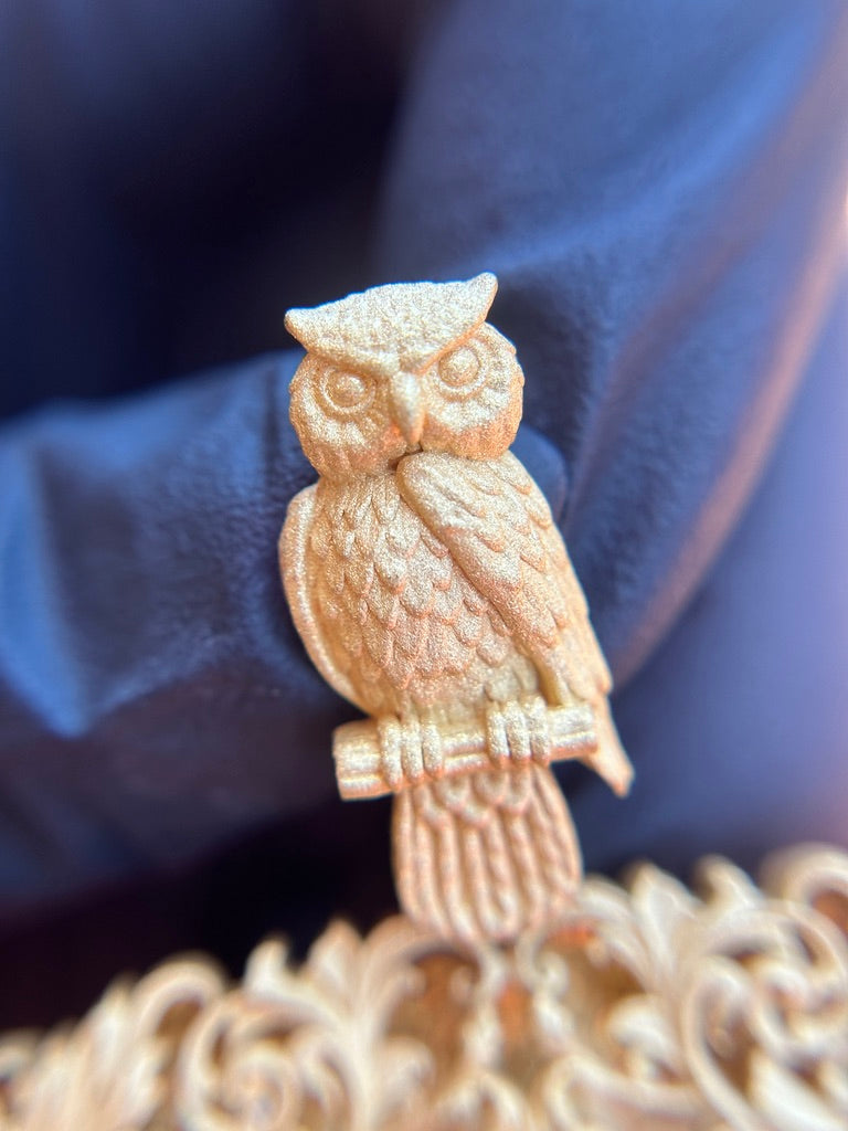 Santa Muerte and Owl Pendant