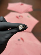 Diamond Bezel-Set Bypass Engagement Ring