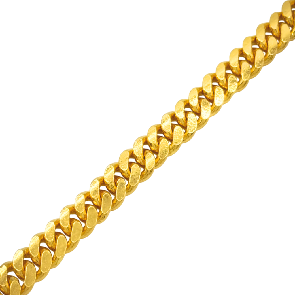 8MM Solid Flat Cuban Link Bracelet — detail 2