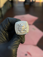 Dragon Head Flooded Diamond Ring