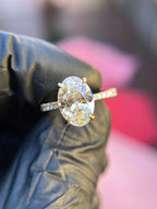 Tapered Pavé Hidden Halo Engagement Ring