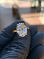 Pavé Hidden Halo Basket Engagement Ring