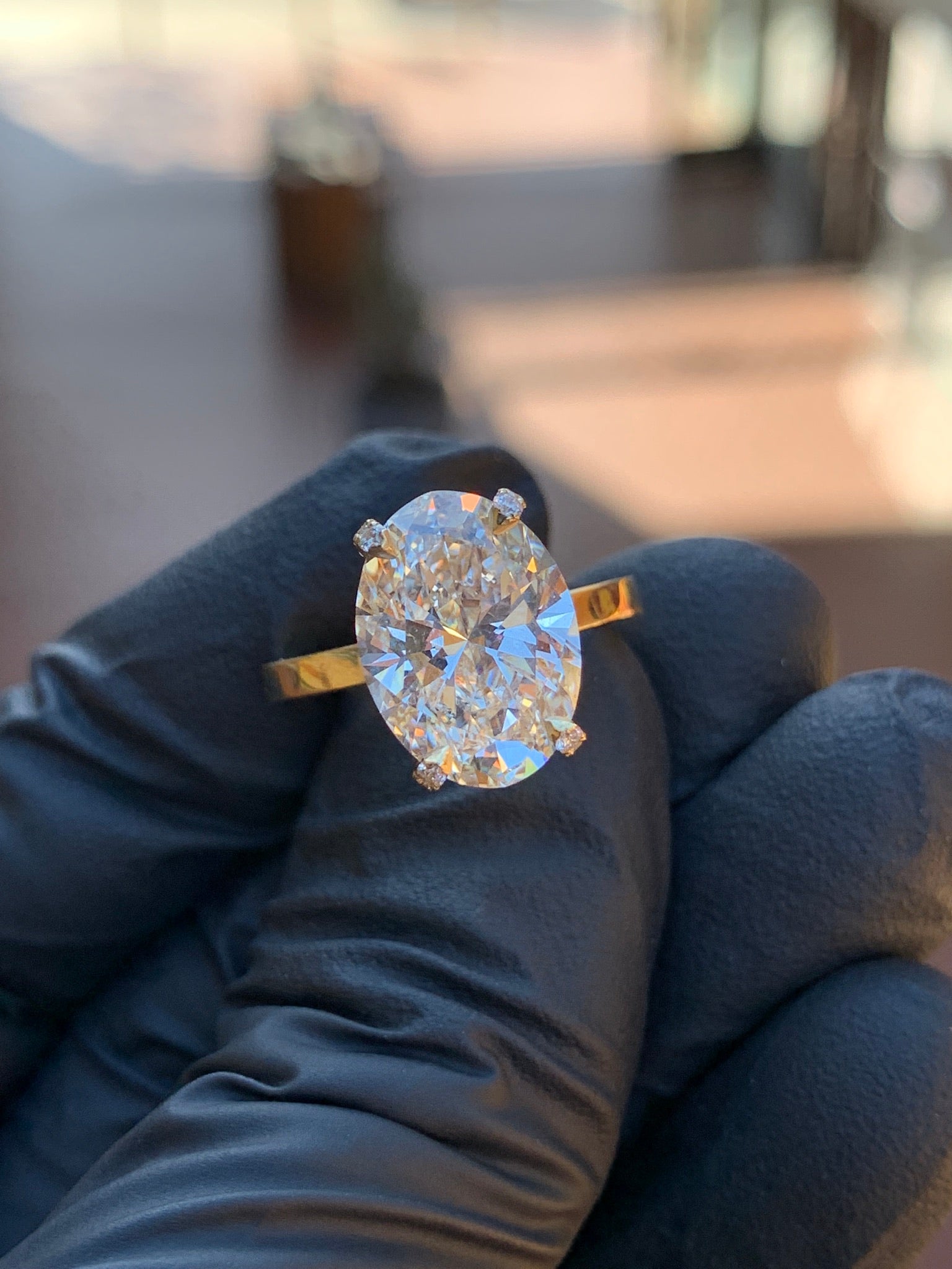 Pavé Hidden Halo Basket Engagement Ring