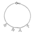 Silver 925 BRAT Charm Link Anklet - ANK00002