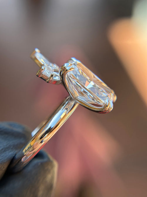 Floral Cluster Engagement Ring