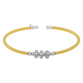 Gold Plated 925 Sterling Silver Beaded Cuffs with CZ - ARB00001GP