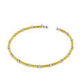 Silver 925 Gold and Rhodium Plated Thin Two Tone Bangle - ARB00002GP-RH