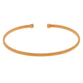 Rose Gold Plated 925 Sterling Silver Flat Bangle - ARB00007RGP