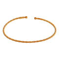 Rose Gold Plated 925 Sterling Silver Twisted Thin Rope Bangles - ARB00034RGP