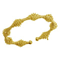 Gold Plated 925 Sterling Silver DC Wire Design Cuff Bracelets - ARB00055GP