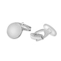 High Polished 925 Sterling Silver Plain Engravable Circle Cufflink - ARC00008