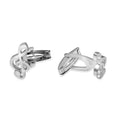 High Polished 925 Sterling Silver Plain Music G Clef Cufflink - ARC00010