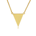 Silver 925 Gold Plated Triangle Charm Necklace - ARN00025GP